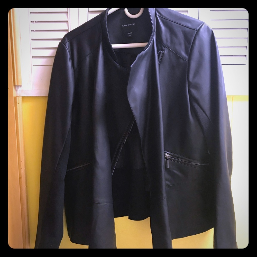 Lane Bryant Black Leather Jacket